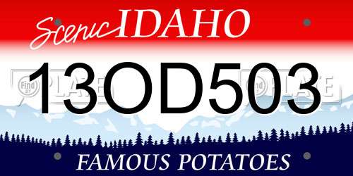13OD503 Idaho License Plate