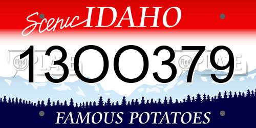 13OO379 Idaho License Plate