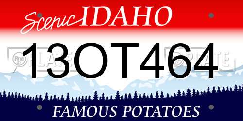 13OT464 Idaho License Plate