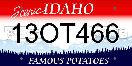 13OT466 Idaho License Plate