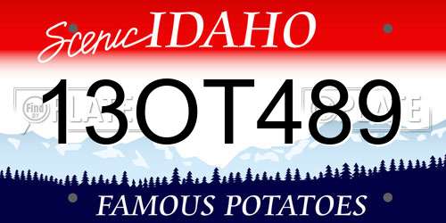 13OT489 Idaho License Plate