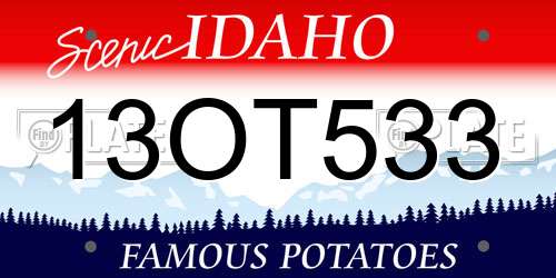13OT533 Idaho License Plate
