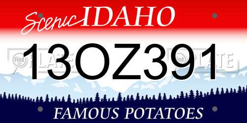 13OZ391 Idaho License Plate