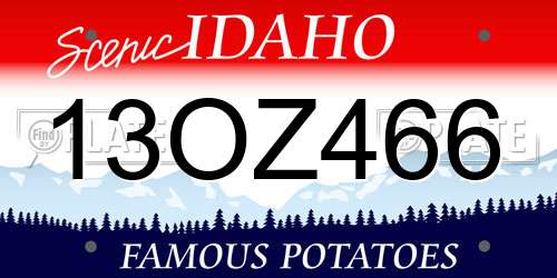 13OZ466 Idaho License Plate