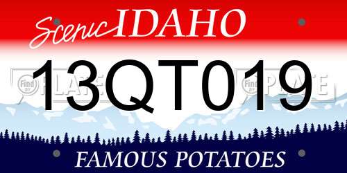 13QT019 Idaho License Plate
