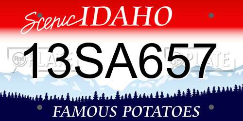 13SA657 Idaho License Plate