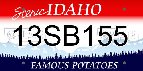 13SB155 Idaho License Plate