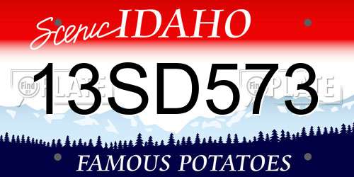 13SD573 Idaho License Plate