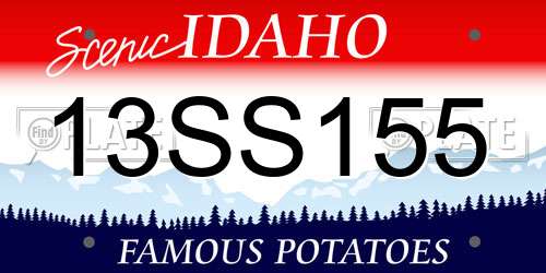 13SS155 Idaho License Plate
