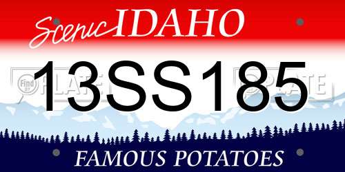 13SS185 Idaho License Plate