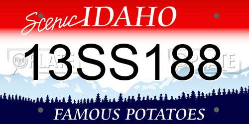 13SS188 Idaho License Plate