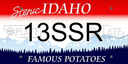 13SSR Idaho License Plate
