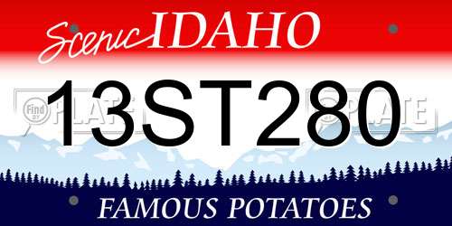 13ST280 Idaho License Plate