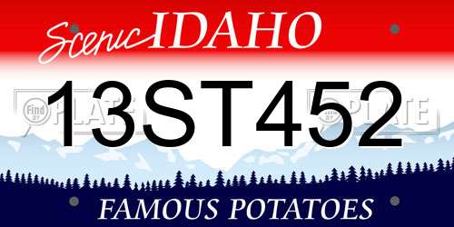 13ST452 Idaho License Plate