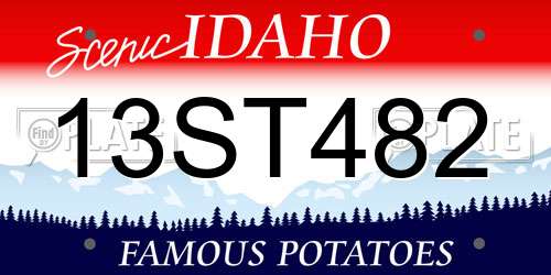 13ST482 Idaho License Plate