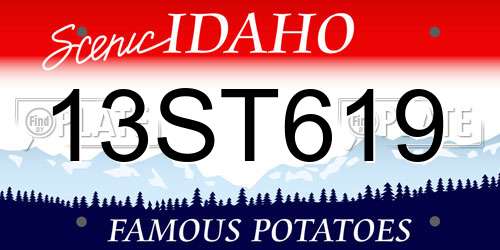 13ST619 Idaho License Plate