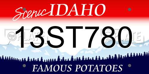 13ST780 Idaho License Plate
