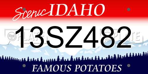13SZ482 Idaho License Plate