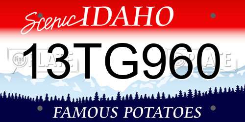 13TG960 Idaho License Plate