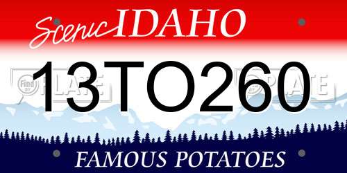 13TO260 Idaho License Plate