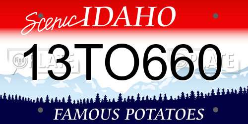 13TO660 Idaho License Plate