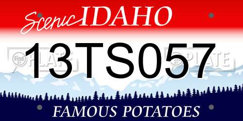 13TS057 Idaho License Plate