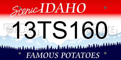 13TS160 Idaho License Plate