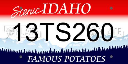 13TS260 Idaho License Plate