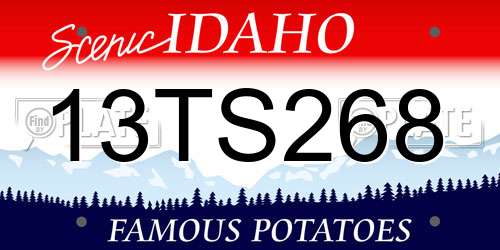 13TS268 Idaho License Plate
