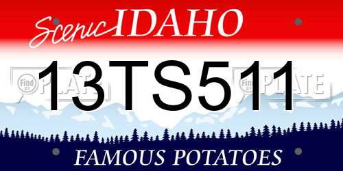 13TS511 Idaho License Plate