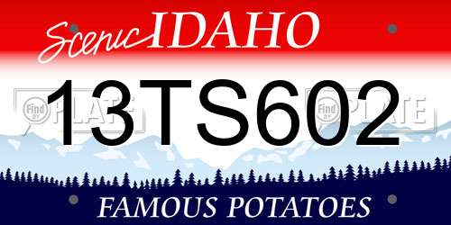 13TS602 Idaho License Plate