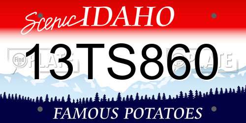 13TS860 Idaho License Plate