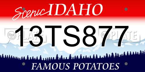 13TS877 Idaho License Plate