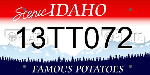 13TT072 Idaho License Plate