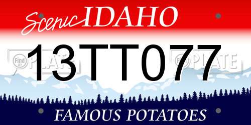 13TT077 Idaho License Plate