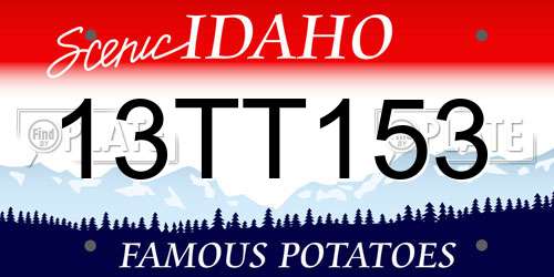 13TT153 Idaho License Plate