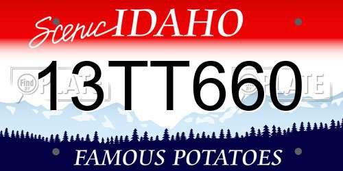 13TT660 Idaho License Plate