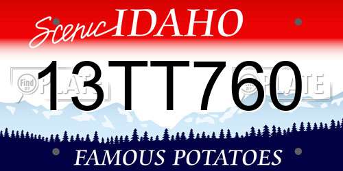 13TT760 Idaho License Plate