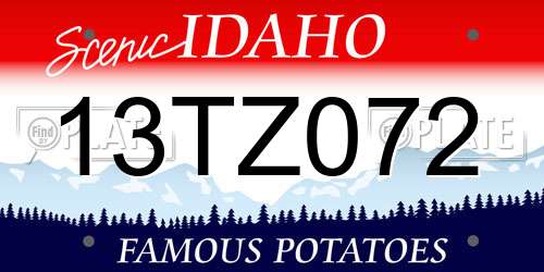 13TZ072 Idaho License Plate