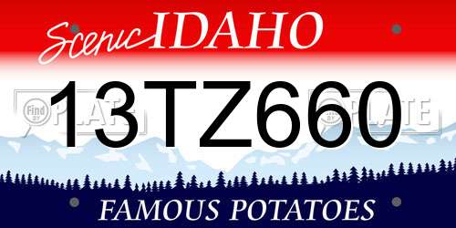13TZ660 Idaho License Plate
