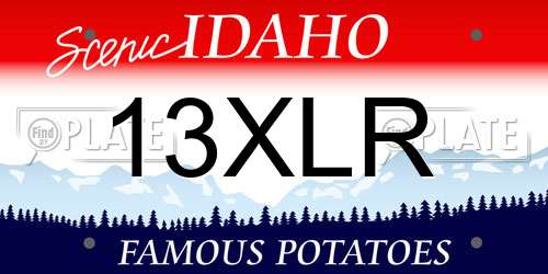 13XLR Idaho License Plate