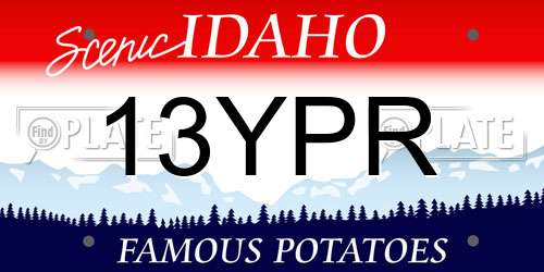 13YPR Idaho License Plate