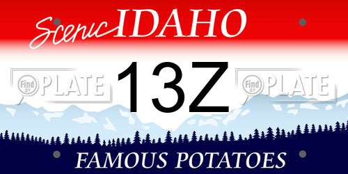 13Z Idaho License Plate