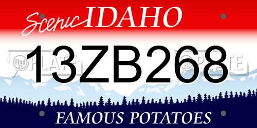 13ZB268 Idaho License Plate