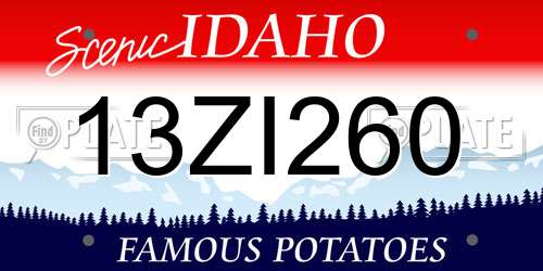 13ZI260 Idaho License Plate