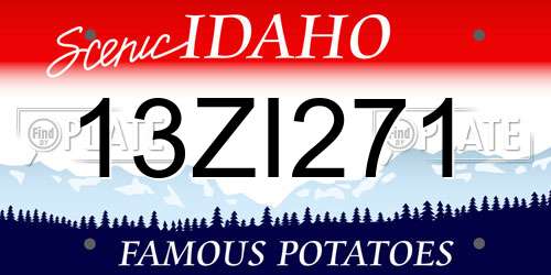 13ZI271 Idaho License Plate