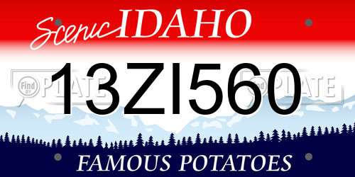 13ZI560 Idaho License Plate