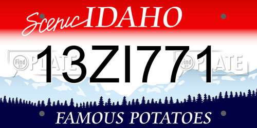 13ZI771 Idaho License Plate