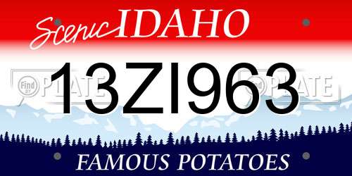 13ZI963 Idaho License Plate