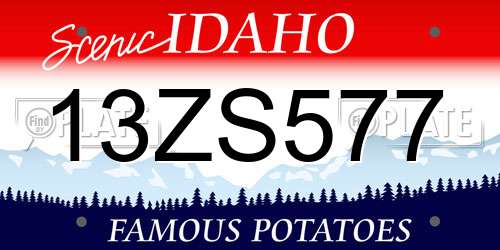 13ZS577 Idaho License Plate